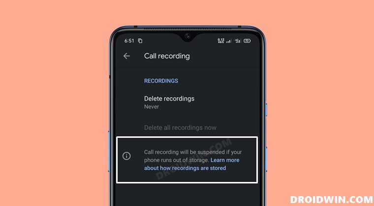 Fix Google Phone Call recording will be suspended