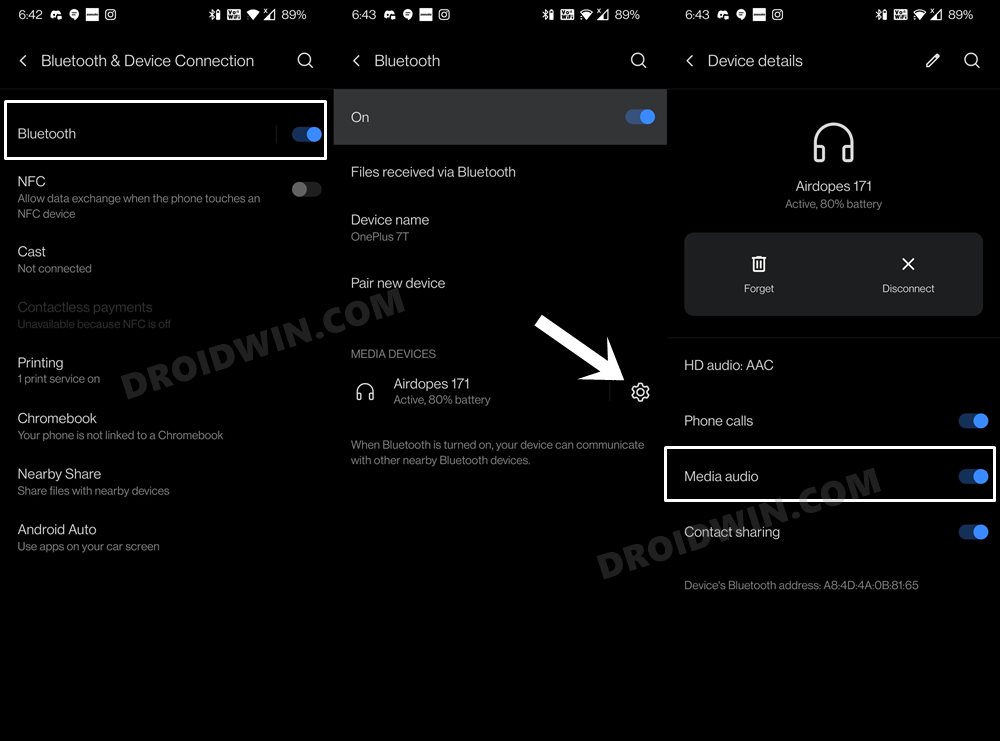OnePlus Audio Playing from Phone Speaker instead of Bluetooth