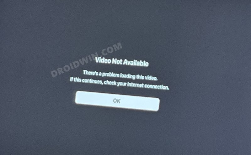 Video Not Available apple tv on roku