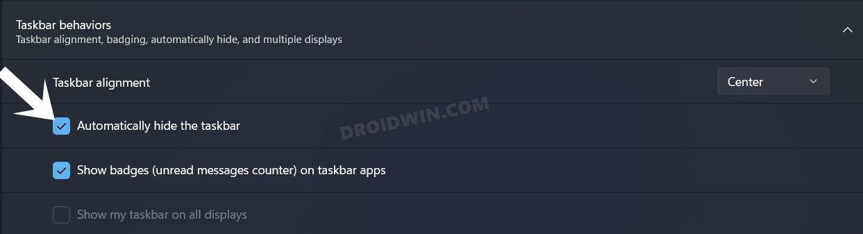 fix taskbar not hiding in windows 11