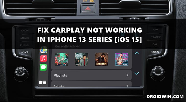 carplay not working iphone 13 ios 15