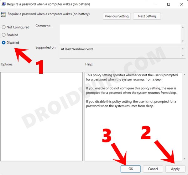 How to Disable Login after Sleep in Windows 11