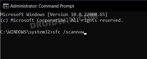 fix windows 11 update error via sfc command