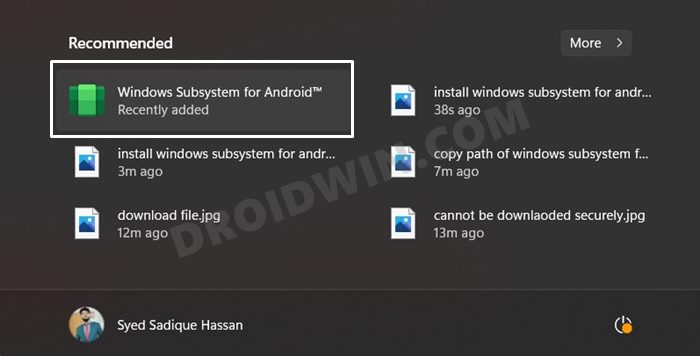 install and run android app on windows 11