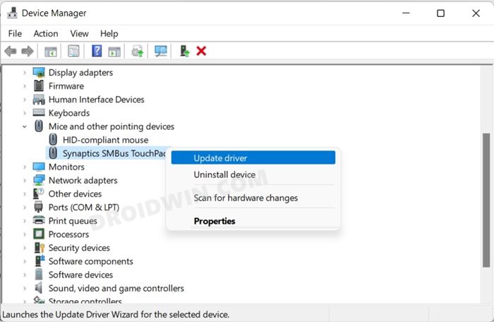 fix touchpad not working in windows 11