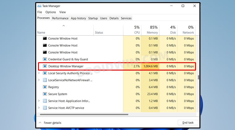 Desktop Window Manager dwm exe Consumes High CPU Memory  Fixed  - 63