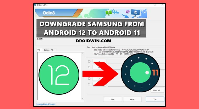 Downgrade Samsung One UI 4.0 android 12 to One UI 3.1 android 11