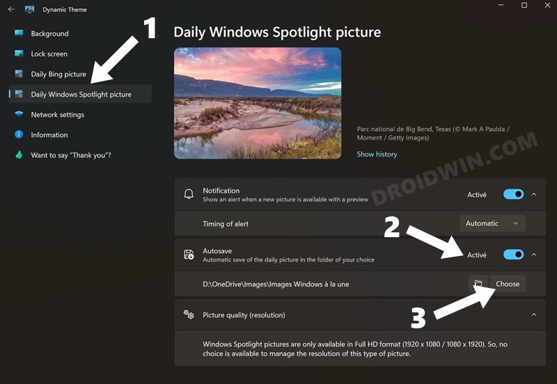 save spotlight images in windows 11