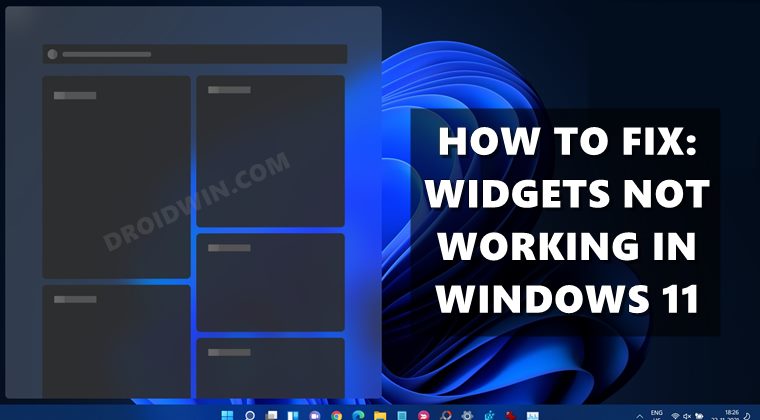 fix widgets not working in windows 11