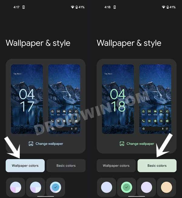 how to change icon colors in android 12