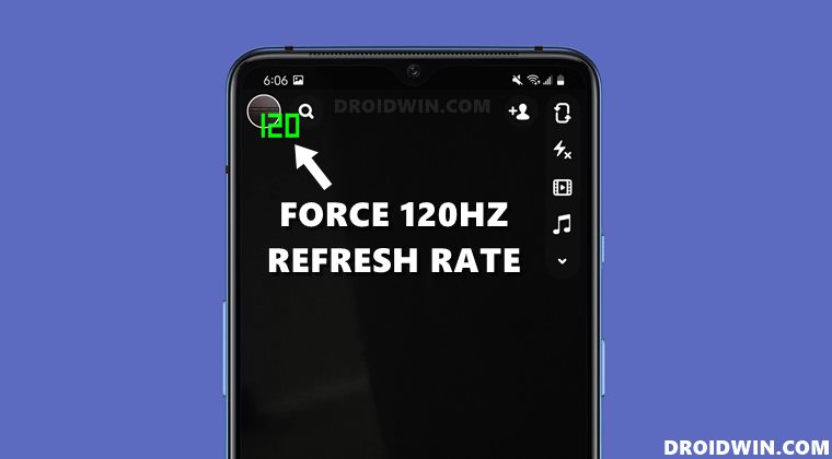force 120hz refresh rate in samsung galaxy s21 ultra