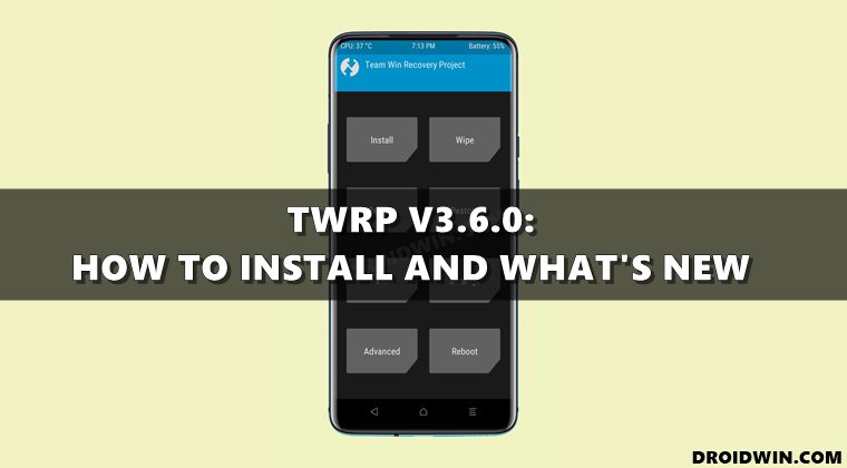 install twrp 3.6.0