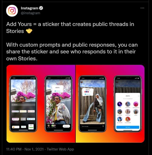 instagram add yours stickers not working