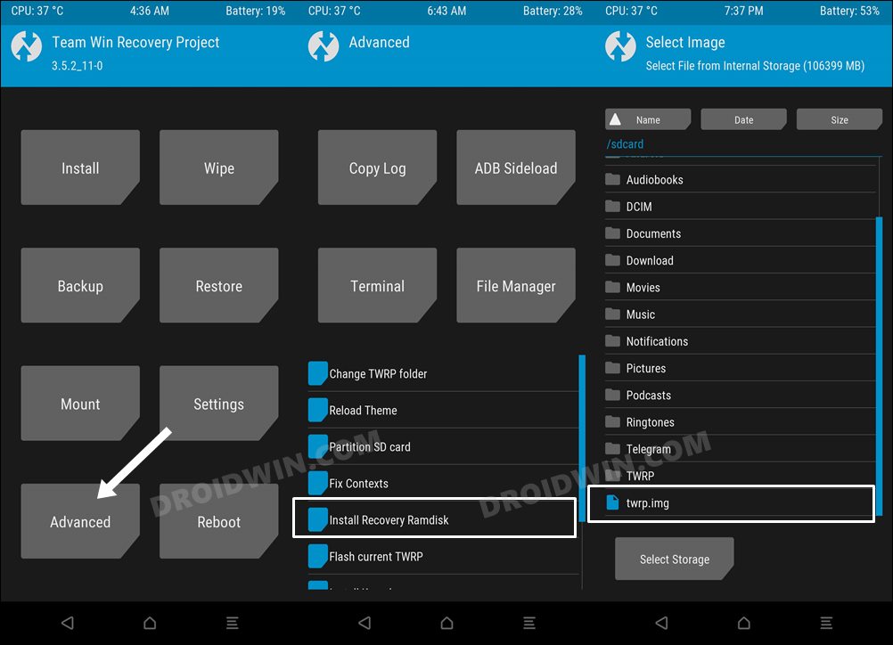 install twrp 3.6.0