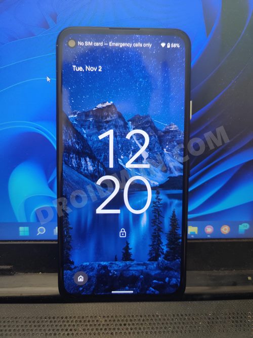 how to change lock screen clock size in android 12