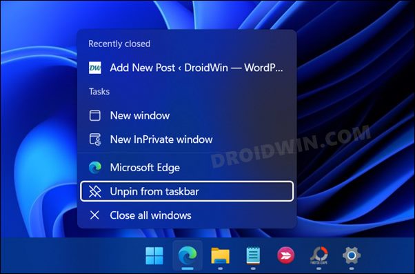 How to Remove App Icons from Windows 11 Taskbar   DroidWin - 58
