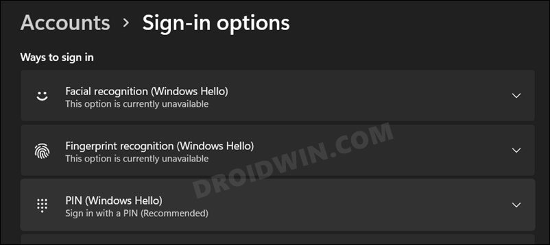 fix Remove PIN Option Greyed out in Windows 11