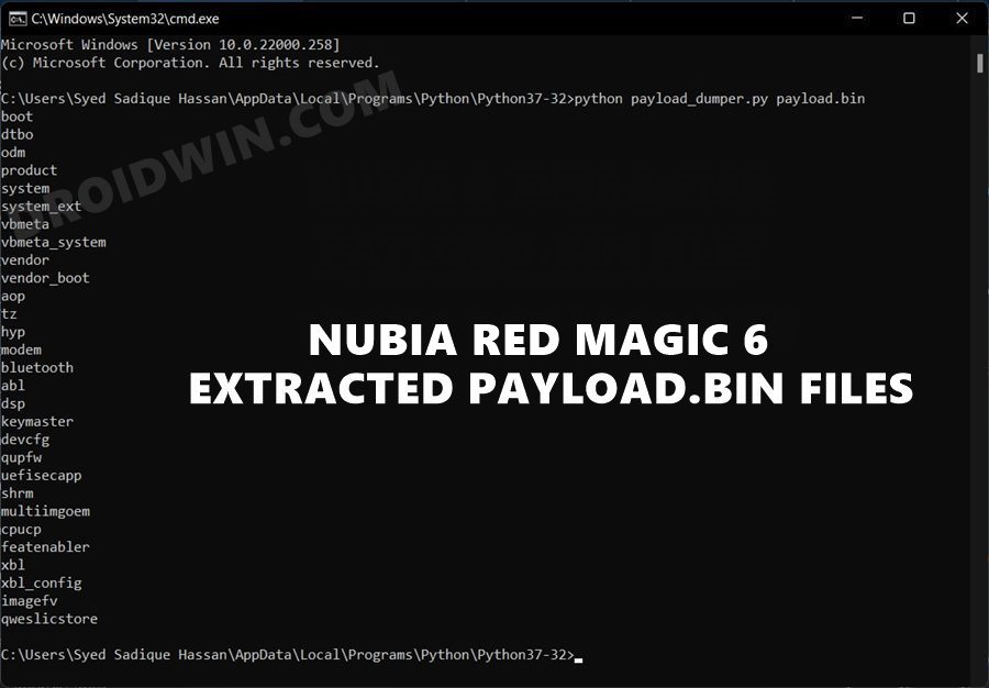 unbrick nubia red magic 6 payload.bin firmware