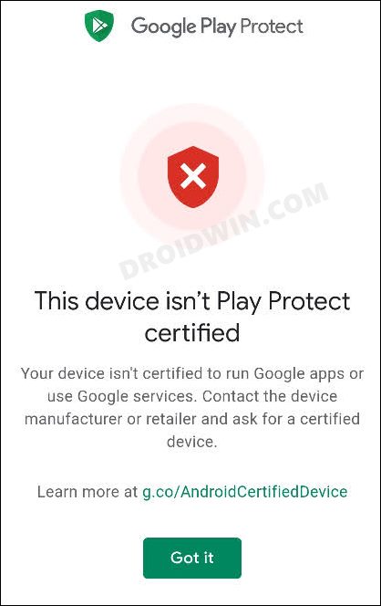 Fix Huawei This Device Isn't Play Protect Certified Error