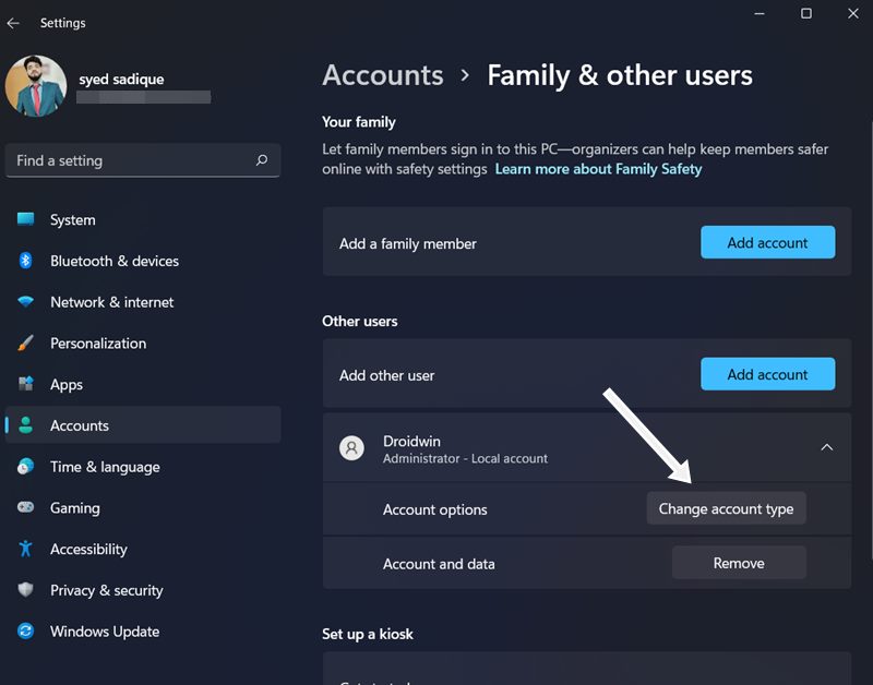 How to Convert Administrator Account to Standard Account in Windows 11 - 4