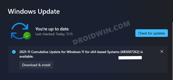 fix Windows 11 Update Stuck