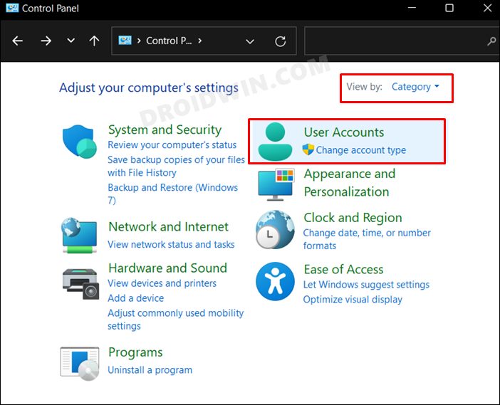 convert administrator account to standard account in windows 11