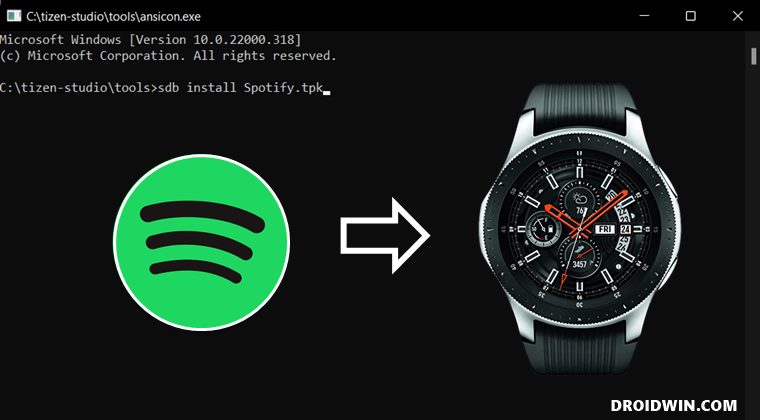 Install Spotify TPK on Galaxy Watch via Sideload