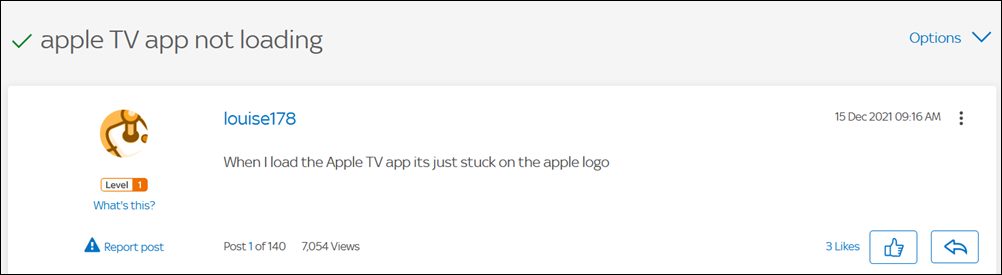 Apple TV App Not Working in Sky Q