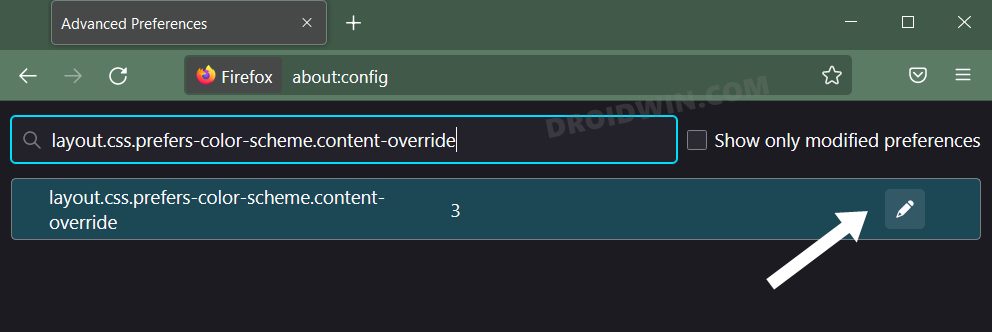 Disable Forced Dark Mode in Firefox