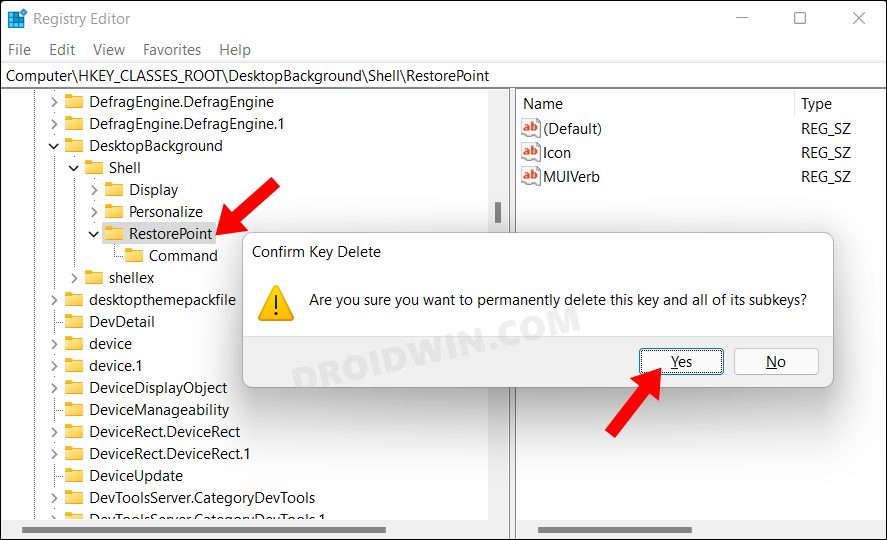 Add  Create Restore Point  in Windows 11 Right Click menu   DroidWin - 54