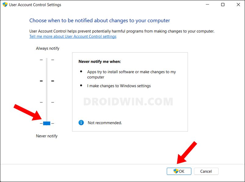 Disable User Account Control in Windows 11