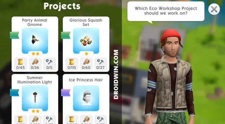 Eco Workshop Not Working in Sims Mobile