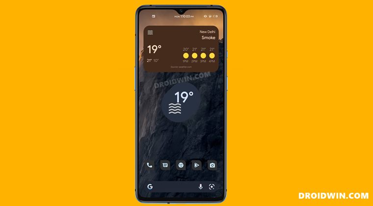 weather widget not working android 12
