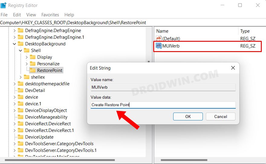 Add  Create Restore Point  in Windows 11 Right Click menu   DroidWin - 40