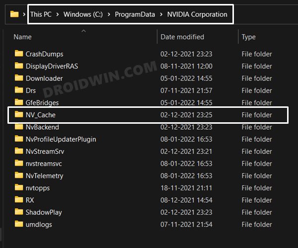 Delete Shader Cache in Windows 11