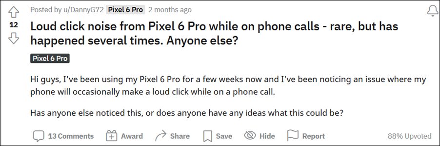 Pixel 6 Pro Crackling & Popping Sound