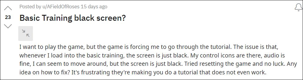 PUBG Basic Training black screen