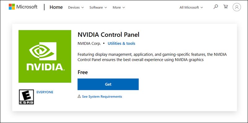 nvidia control panel not opening windows 120