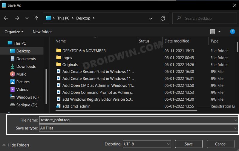 Add  Create Restore Point  in Windows 11 Right Click menu   DroidWin - 46