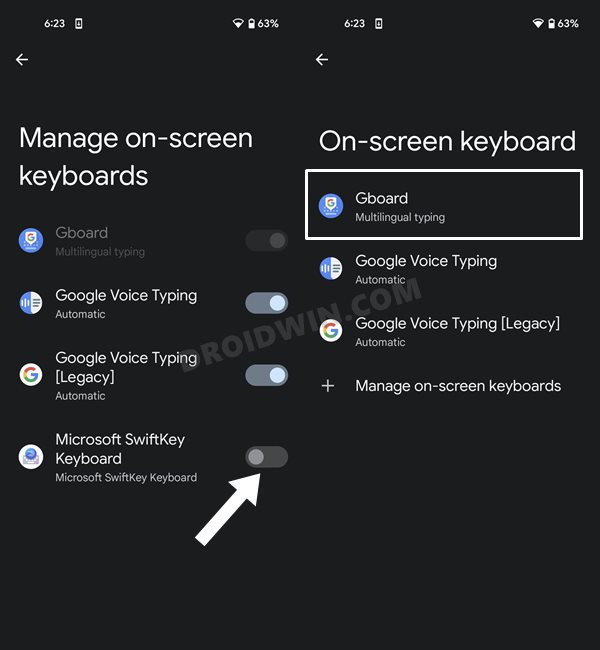 fix Gboard Not Working in Android 12