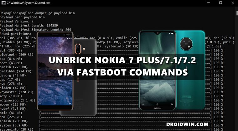 unbrick nokia 7 plus fastboot commands