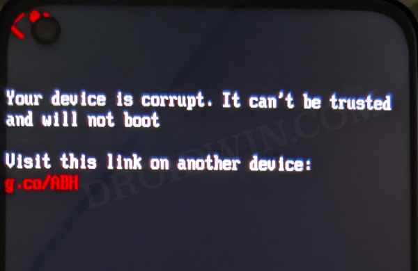 Your device is corrupt