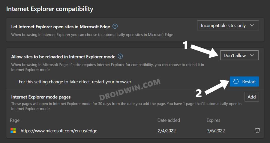 Internet Explorer Mode in Microsoft Edge