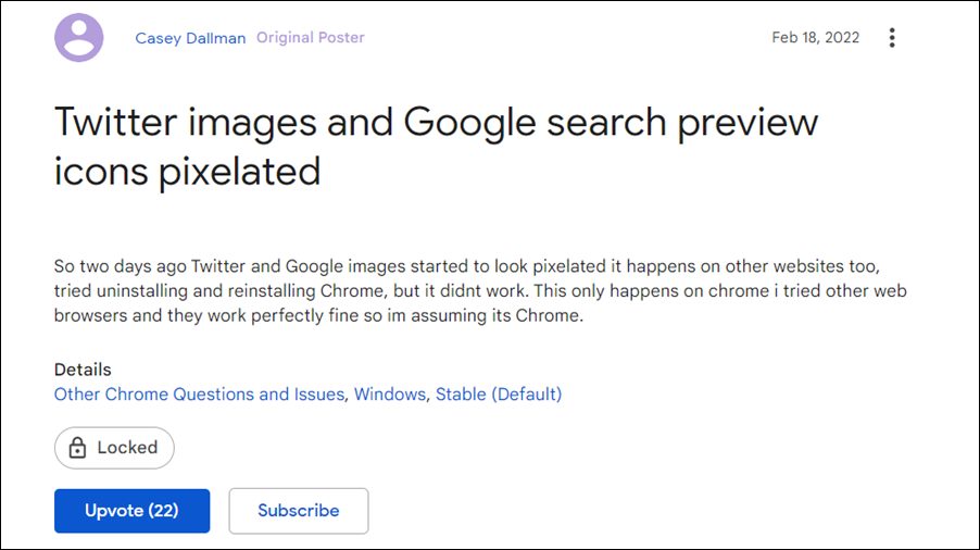 Images appearing pixelated in Google Chrome