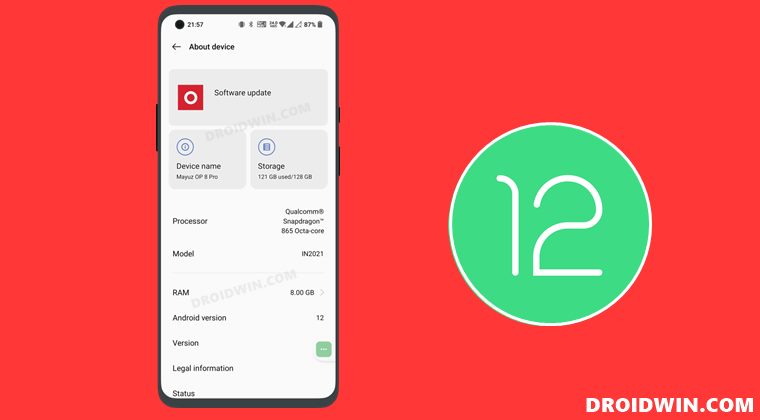 Install Android 12 OxygenOS 12 on OnePlus 8 Pro 8T