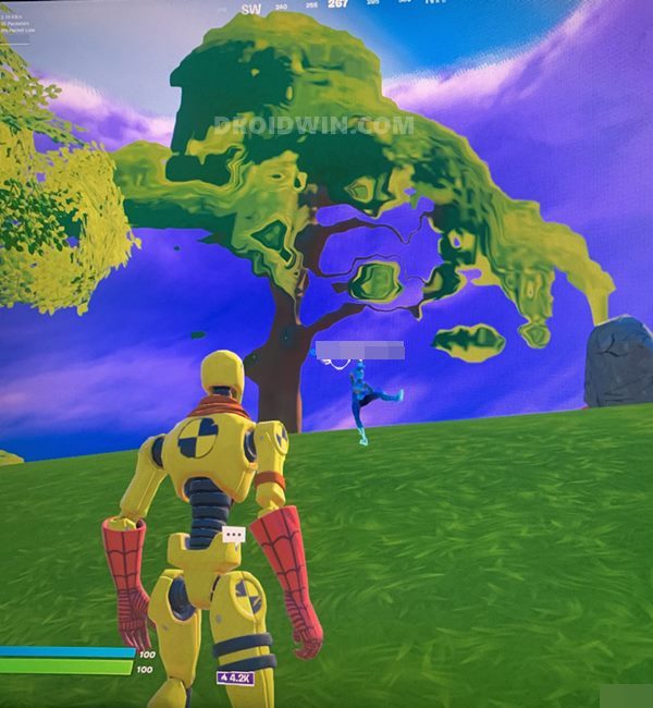 Low Resolution Trees in Fortnite in Performance Mode