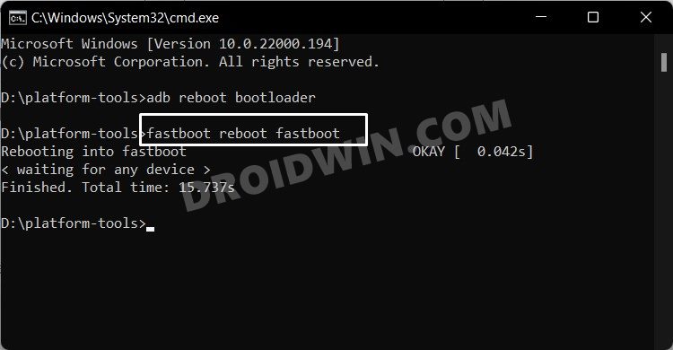 Fastboot Commands not working