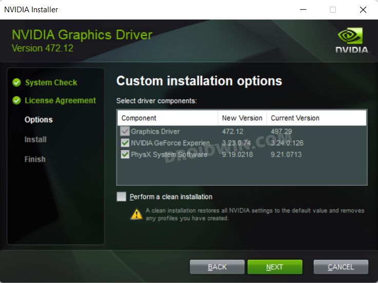 downgrade rollback nvidia gpu drivers windows 11