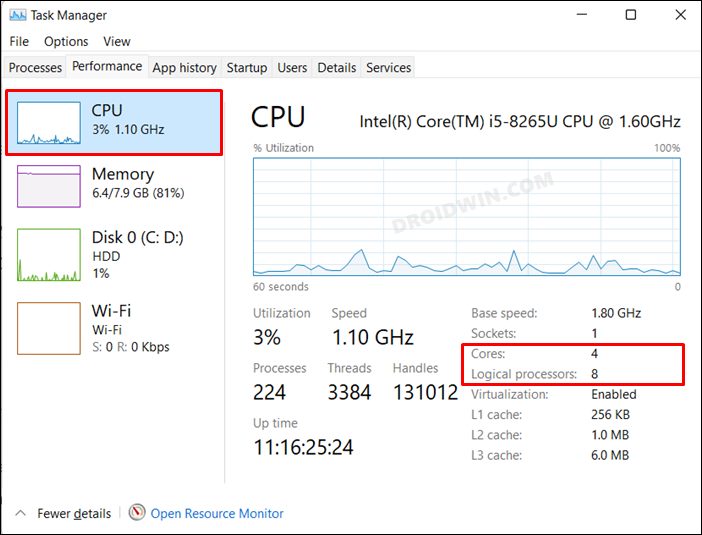 enable all cores in windows 11