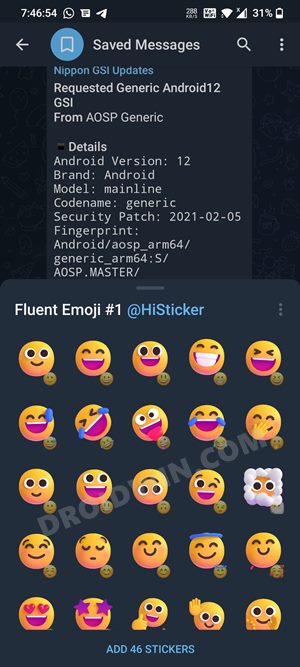Add 3D Fluent Design Windows 11 Animated Emoji to Telegram